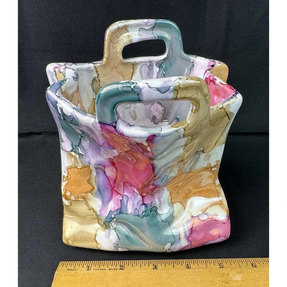 Narareu By Artistica Ceramic Multi Colored Shopping Bag 6